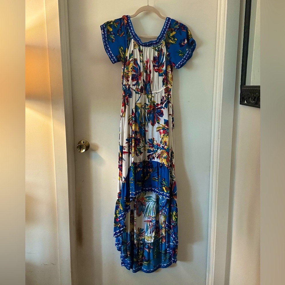 High-Low Colorful Floral Sundress